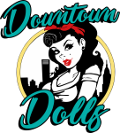 Logo for the Downtown Dolls, a community partner of FAHASS and Pride Center FXBG in Fredericksburg, VA