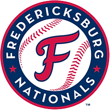 Logo for the Fredericksburg Nationals, a community partner of FAHASS and Pride Center FXBG in Fredericksburg, VA