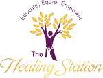 Logo for the Healing Station, a vendor at the Community Connections Expo hosted by FAHASS in Fredericksburg, VA